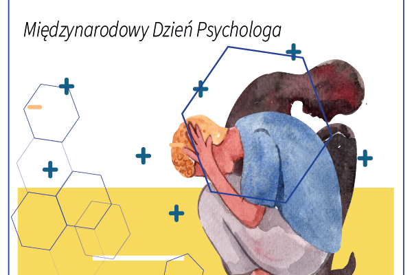 Plakat. Napis 21 lutego Międzynarodowy Dzień Psychologa