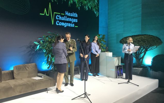 Wręczenie nagrody w kategorii indywidualnej Animus Fortis Mężny Duch 2022 dla mł. asp. Agaty Zofia Haluch-Willmann