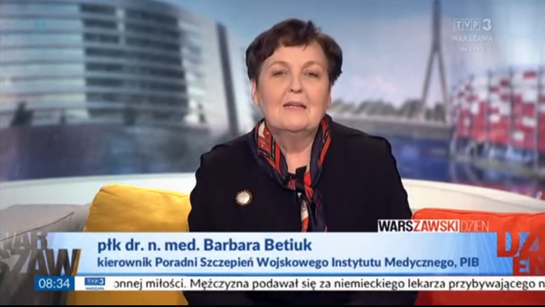 Zrzut ekranu programu telewizyjnego Warszawski Dzień