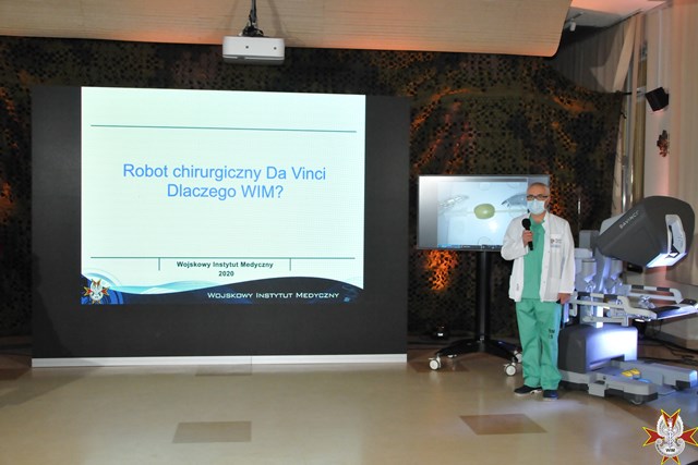 Wystąpienie ppłk. dr n. med. Jacka Dońca kierownika Centrum Chirurgii Robotycznej