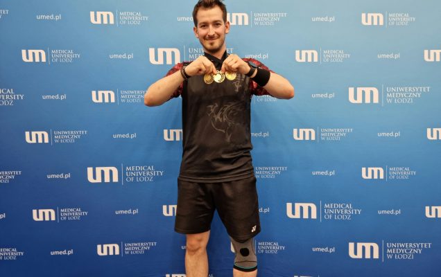 Wojciech Kurzyński zwycięzca XI Medycznego Pucharu Badmintona BIBINnTON CUP ŁÓDŹ