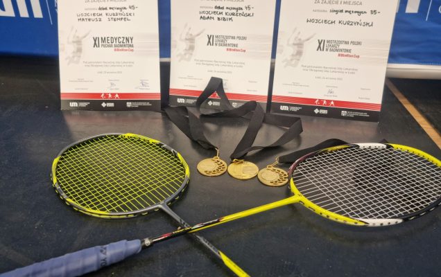 Wojciech Kurzyński zwycięzca XI Medycznego Pucharu Badmintona BIBINnTON CUP ŁÓDŹ