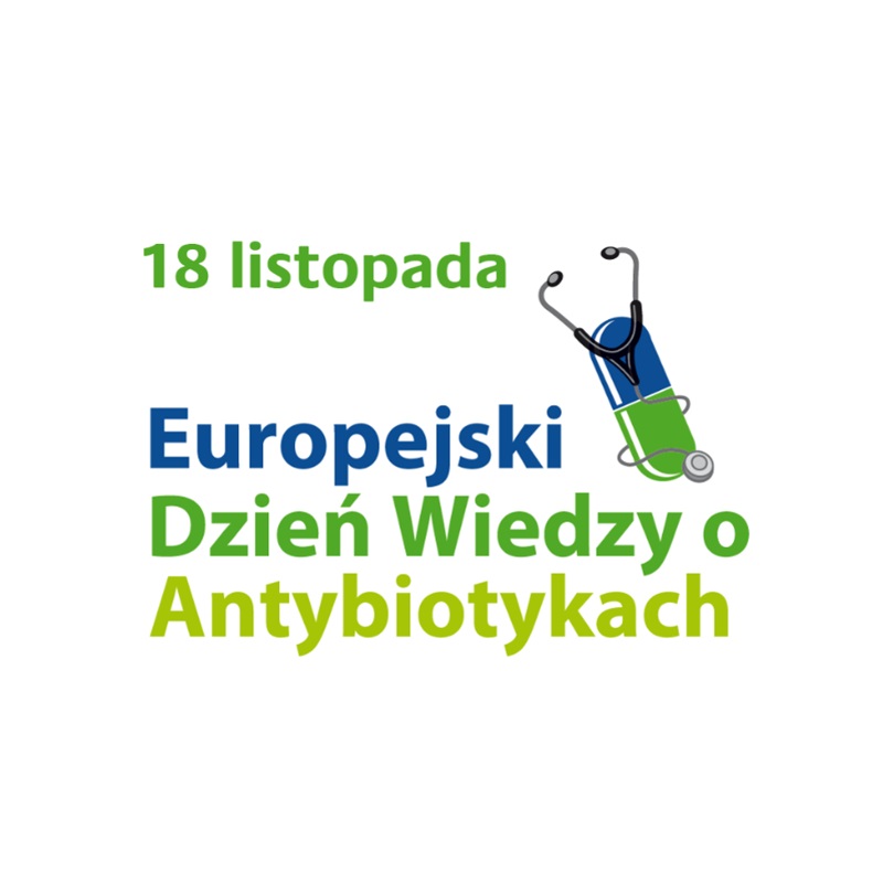 Napis: 18 listopada europejski dzień wiedzy o antybiotykach