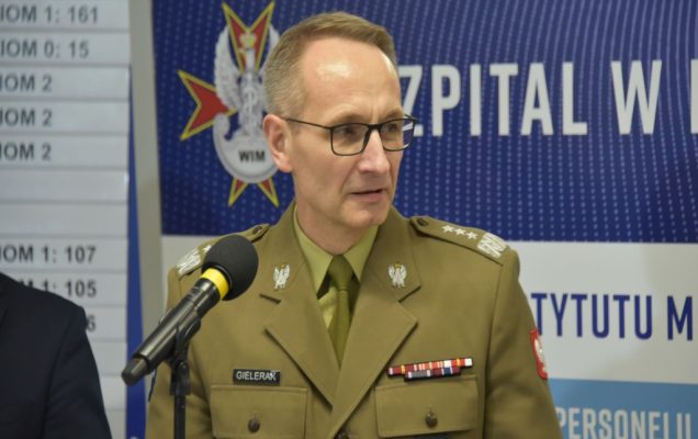 Konferencja prasowa dotyczaca Powstania SOR w Wojskowym Instytucie Medycznym szpitala w Legionowie