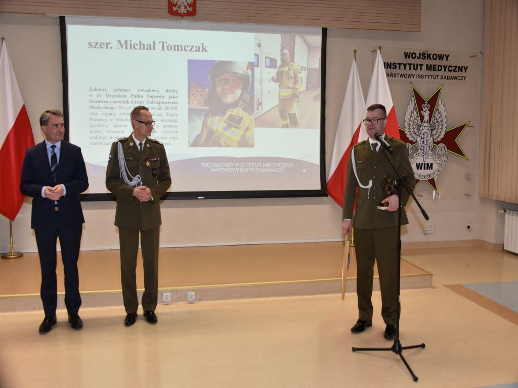 Uroczystość wręczenia nagrody Animus Fortis 2023 w Wojskowym Instytucie Medycznym.