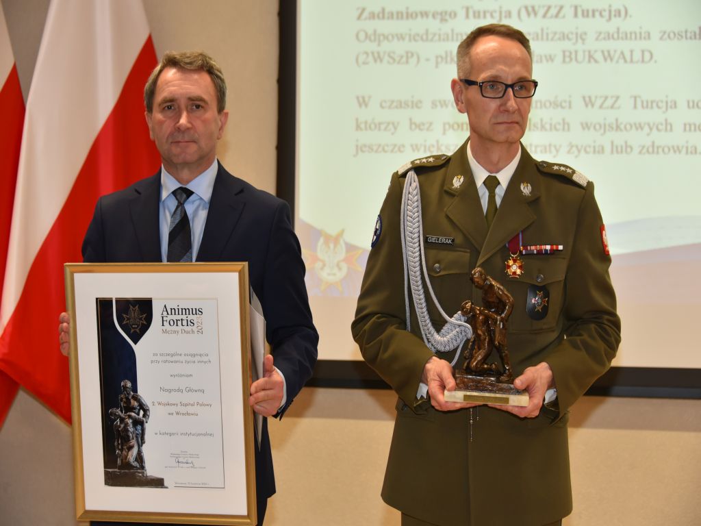 Uroczystość wręczenia nagrody Animus Fortis 2023 w Wojskowym Instytucie Medycznym.