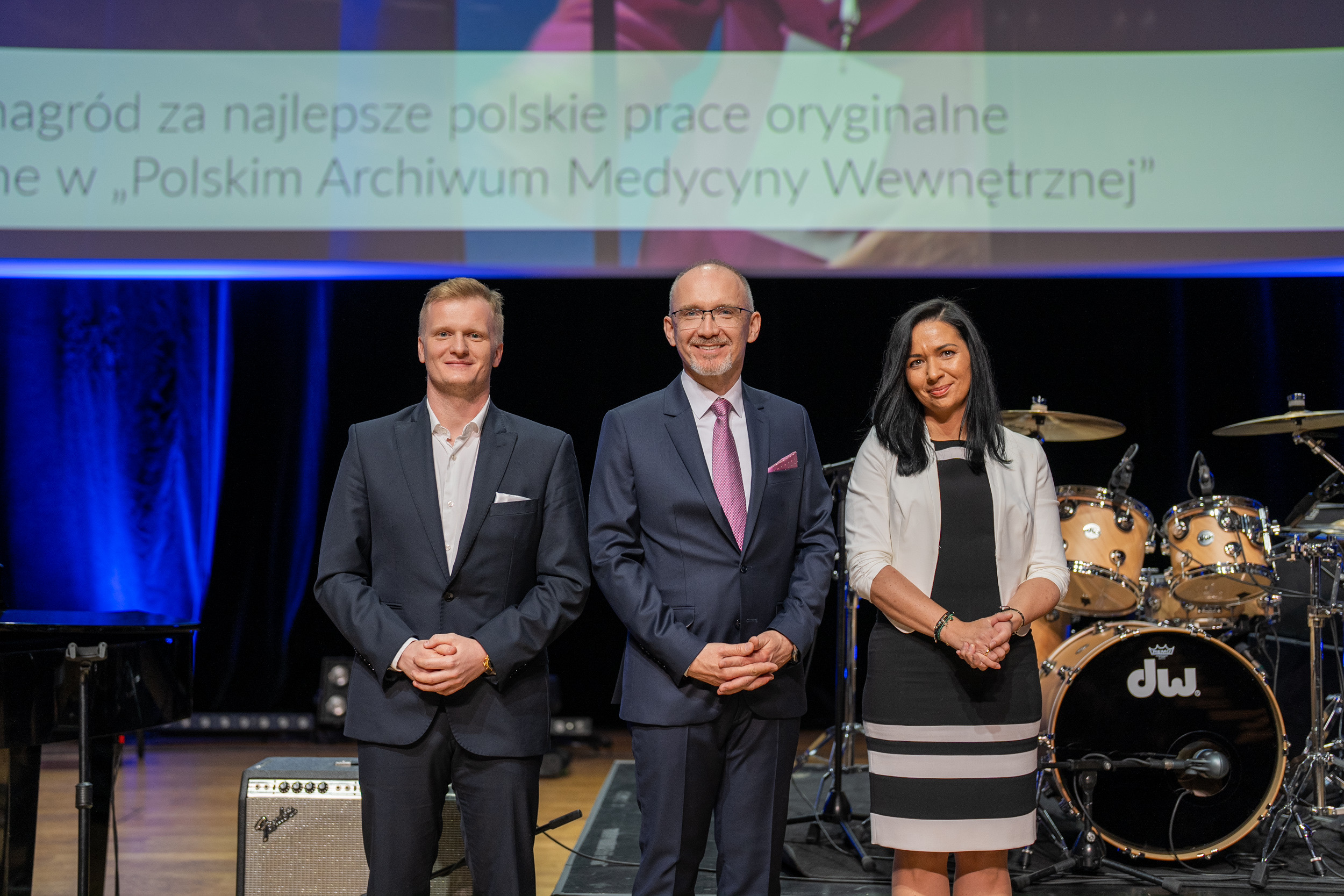 zespołu dr. Piotra Dąbrowieckiego,odbiór nagrody za najlepszą publikację w Polish Archives of Internal Medicine