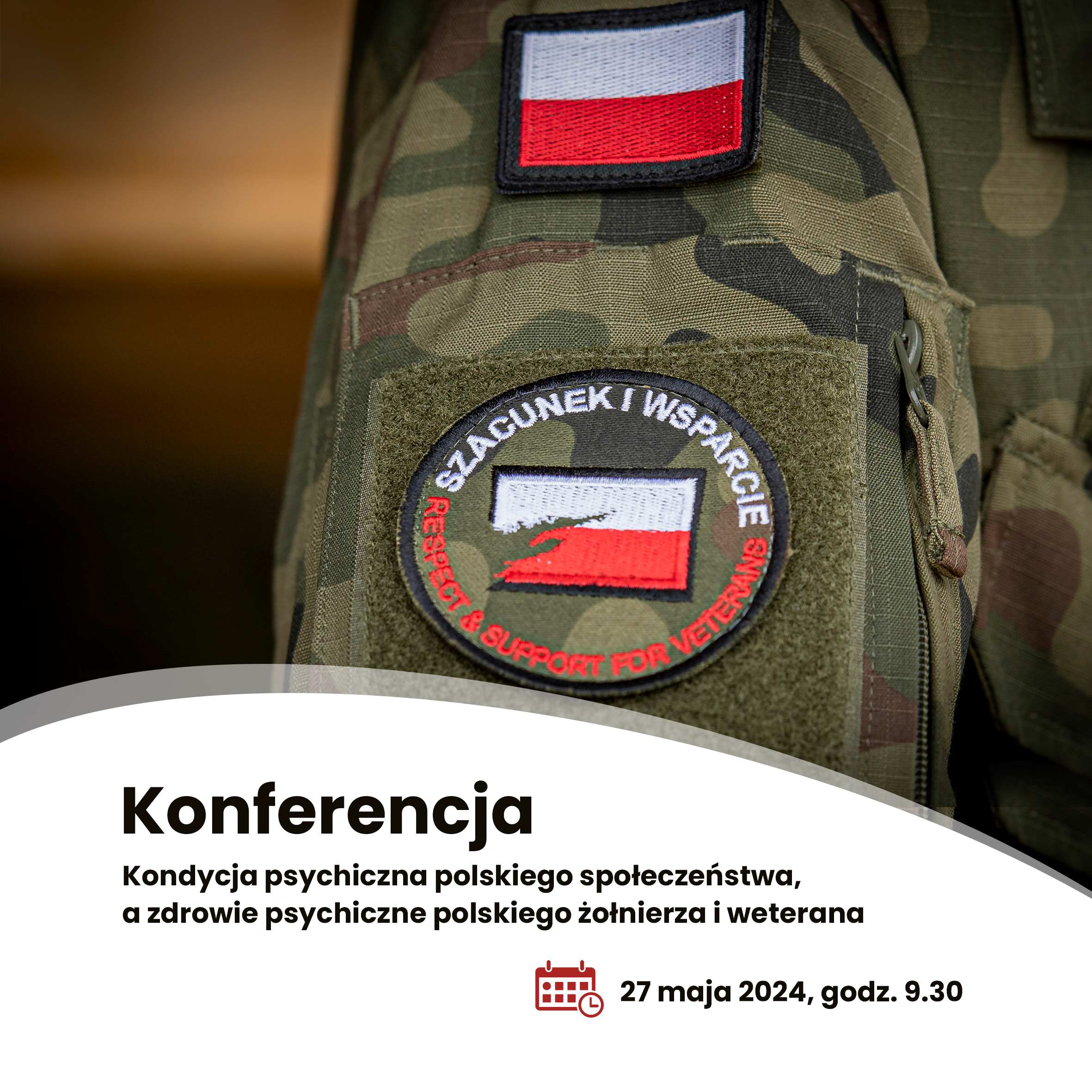 Plakat zapraszający na konferencję pt. kondycja psychiczna polskiego społeczenstwa