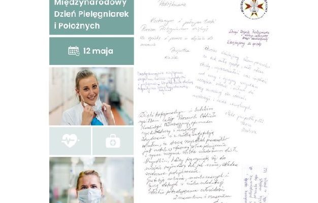 Międzynarodowy Dzień Pielęgniarek i Położnych, po prawej życzenia dla pielęgniarek.