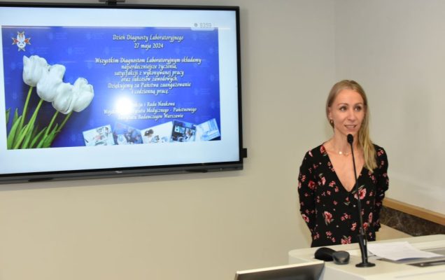 Uroczystość z okazji Dnia Diagnosty Laboratoryjnego w Wojskowym Instytucie Medycznym w Warszawie. Prowadząca Małgorzata Złotkowska.