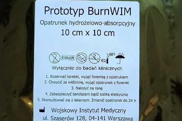 BurnWIM opatrunek patent