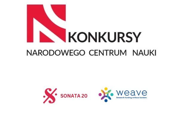 logotypy projektów sonata i Wave. Napis Konkursy Narodowego Centrum Nauki