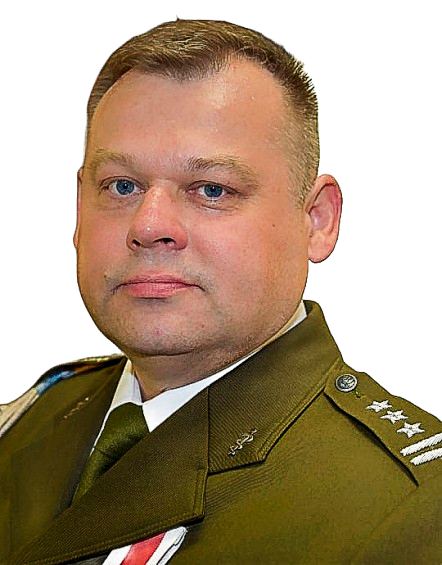Arkadiusz Zegadło Kierownik Zakładu radiologii lekarskiej Wojskowego Instytutu Medycznego. Zdjęcie portretowe w mundurze wojskowym