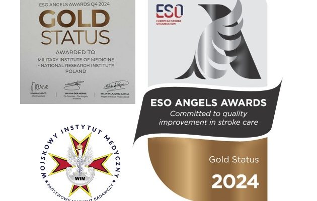 Dyplom Eso gold dla Wojskowego Instytutu Medycznego.