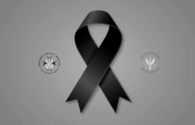 Czarna wstęga kondolencje UW.