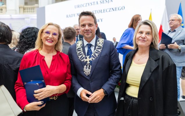 Aldona Chloupek z Prezydentem Warszawy.