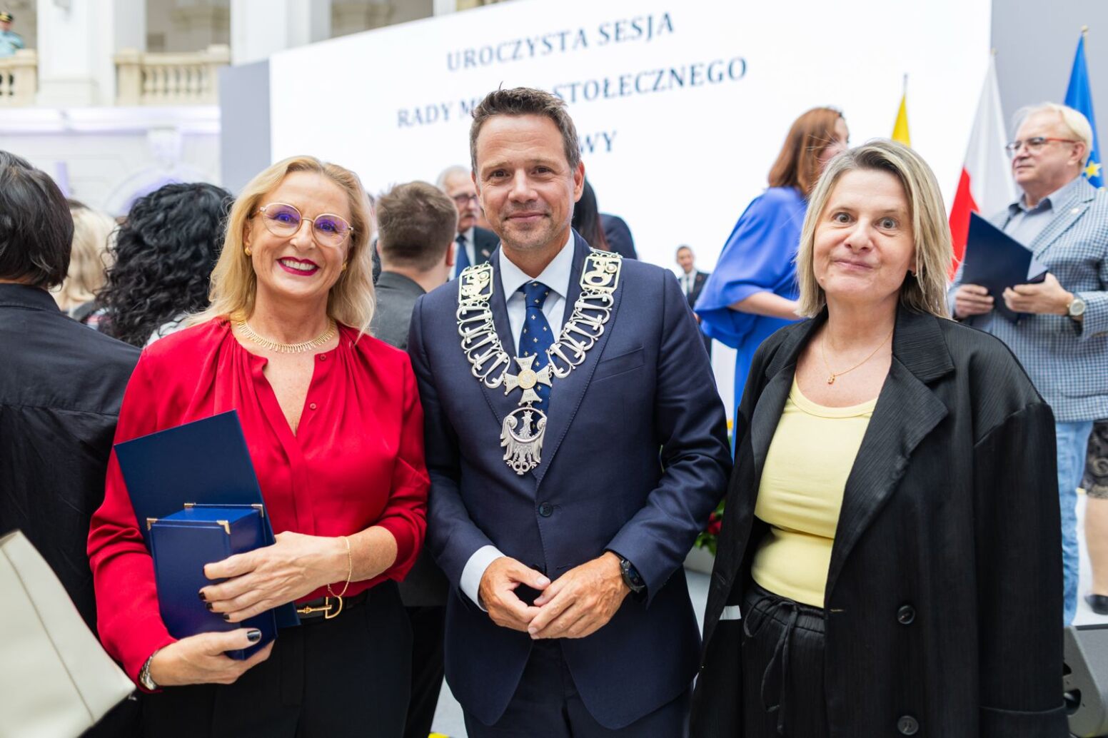 Aldona Chloupek z Prezydentem Warszawy.
