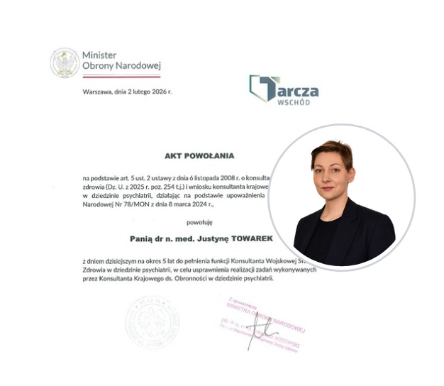 Justyna Towarek i akt nominacji.
