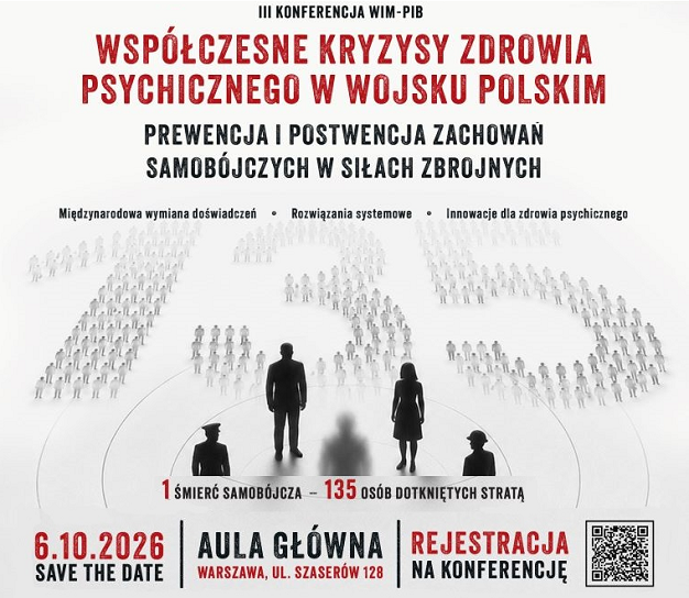 Plakat „Współczesne kryzysy zdrowia psychicznego w wojsku polskim”
